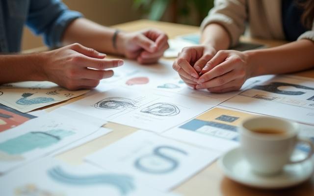 Illustration d'une discussion client pour une consultation artistique